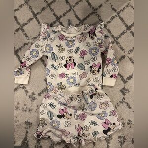 Disney Floral Minnie Sleep Set - Cream, Pink, Purple